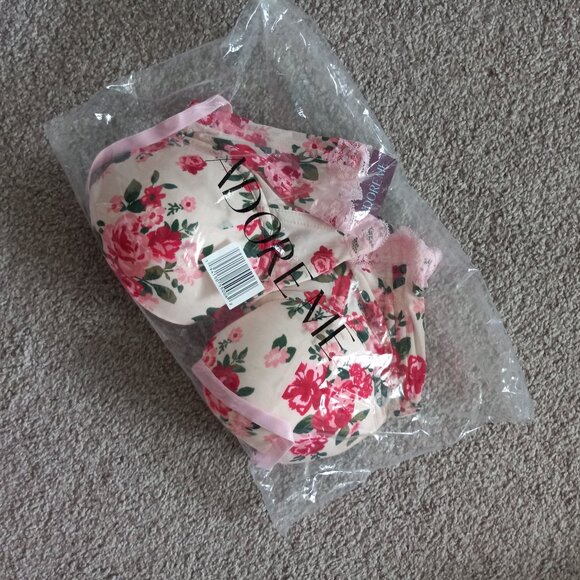 NWT Adore Me Meissa Push Up Set size 34A S pink floral - Picture 11 of 11